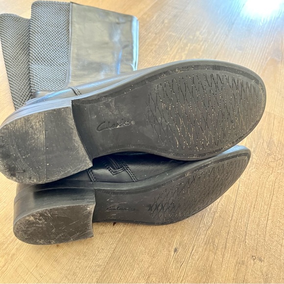 Clarks Black Leather "Pita Arizona" Women’s Knee High Riding Equestrian Boots - Picture 8 of 9